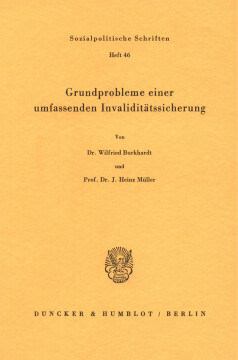 Grundprobleme einer umfassenden Invaliditätssicherung Grundprobleme einer umfassenden Invaliditätssicherung