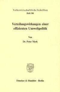 Verteilungswirkungen einer effizienten Umweltpolitik