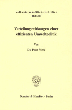 Verteilungswirkungen einer effizienten Umweltpolitik Verteilungswirkungen einer effizienten Umweltpolitik