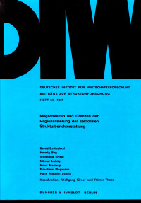 Möglichkeiten und Grenzen der Regionalisierung der sektoralen Strukturberichterstattung