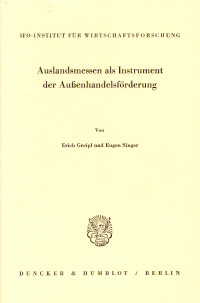 Auslandsmessen als Instrument der Außenhandelsförderung