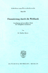 Finanzierung durch die Weltbank