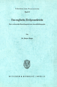 Das englische Zivilprozeßrecht