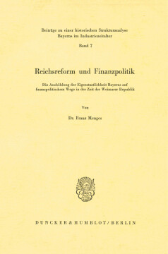Reichsreform und Finanzpolitik