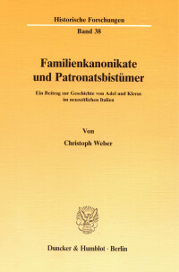Familienkanonikate und Patronatsbistümer