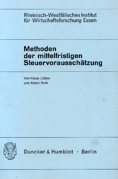 Methoden der mittelfristigen Steuervorausschätzung