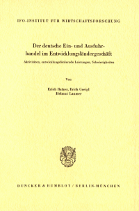 Der deutsche Ein- und Ausfuhrhandel im Entwicklungsländergeschäft