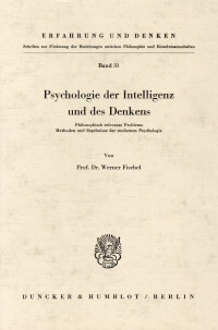 Psychologie der Intelligenz und des Denkens
