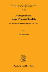 Süddeutschland in der Weimarer Republik