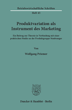Produktvariation als Instrument des Marketing