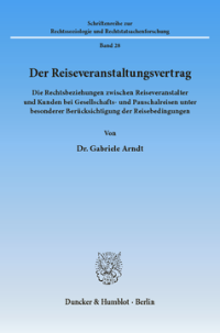 Der Reiseveranstaltungsvertrag