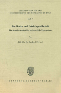 Die Besitz- und Betriebsgesellschaft