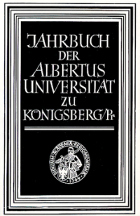 Jahrbuch der Albertus-Universität zu Königsberg/Pr