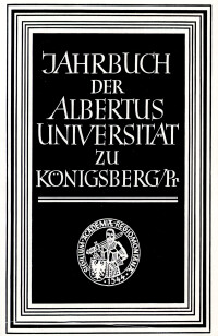 Jahrbuch der Albertus-Universität zu Königsberg/Pr
