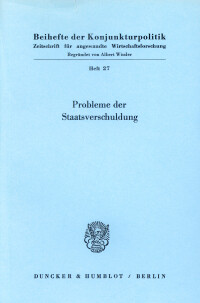 Probleme der Staatsverschuldung