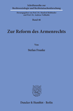 Zur Reform des Armenrechts Zur Reform des Armenrechts