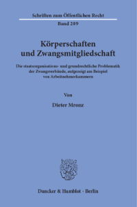 Körperschaften und Zwangsmitgliedschaft