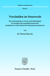 Verschulden im Steuerrecht