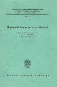 Regionalförderung auf dem Prüfstand