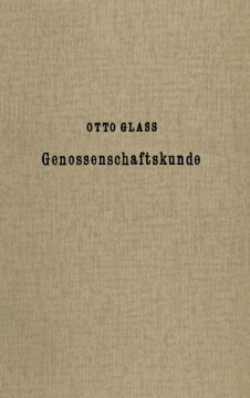 Genossenschaftskunde Genossenschaftskunde