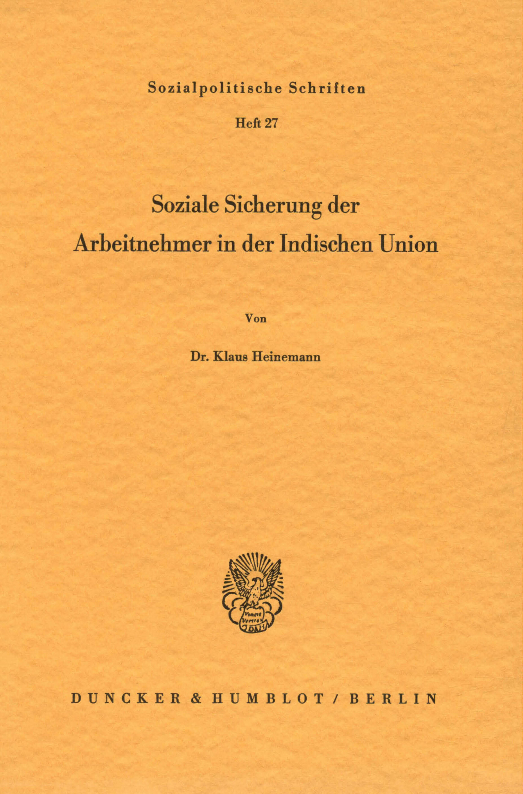Soziale Sicherung der Arbeitnehmer in der Indischen Union