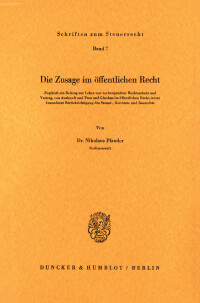 Die Zusage im öffentlichen Recht