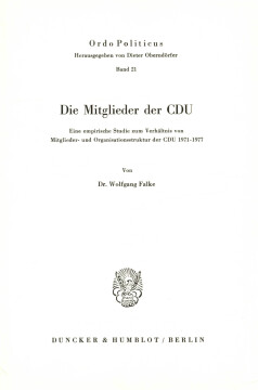Die Mitglieder der CDU Die Mitglieder der CDU
