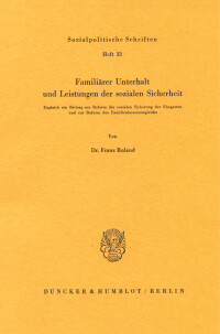 Familiärer Unterhalt und Leistungen der sozialen Sicherheit