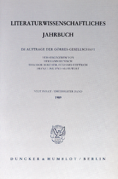 Literaturwissenschaftliches Jahrbuch Literaturwissenschaftliches Jahrbuch