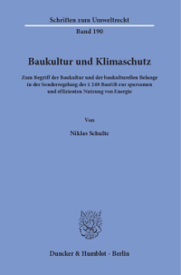 Baukultur und Klimaschutz