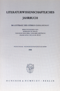Literaturwissenschaftliches Jahrbuch