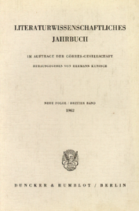 Literaturwissenschaftliches Jahrbuch