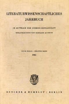 Literaturwissenschaftliches Jahrbuch
