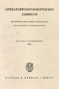 Literaturwissenschaftliches Jahrbuch