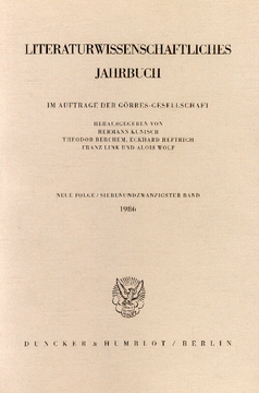 Literaturwissenschaftliches Jahrbuch