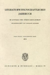 Literaturwissenschaftliches Jahrbuch