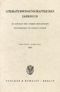 Literaturwissenschaftliches Jahrbuch