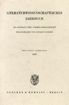 Literaturwissenschaftliches Jahrbuch Literaturwissenschaftliches Jahrbuch