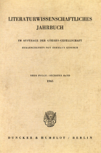 Literaturwissenschaftliches Jahrbuch