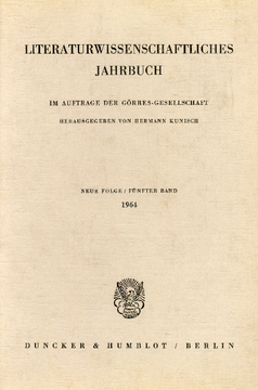 Literaturwissenschaftliches Jahrbuch Literaturwissenschaftliches Jahrbuch