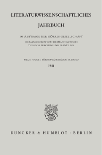 Literaturwissenschaftliches Jahrbuch