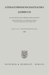 Literaturwissenschaftliches Jahrbuch