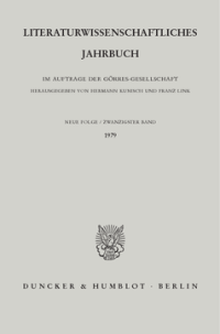 Literaturwissenschaftliches Jahrbuch