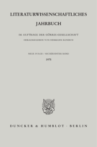 Literaturwissenschaftliches Jahrbuch