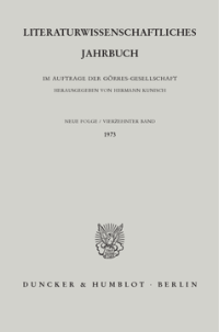 Literaturwissenschaftliches Jahrbuch