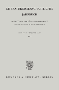 Literaturwissenschaftliches Jahrbuch