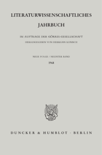 Literaturwissenschaftliches Jahrbuch