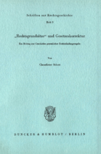 »Rechtsgrundsätze« und Gesetzeskorrektur