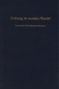 Ordnung im sozialen Wandel Ordnung im sozialen Wandel