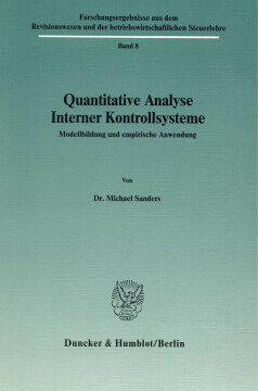 Quantitative Analyse Interner Kontrollsysteme Quantitative Analyse Interner Kontrollsysteme